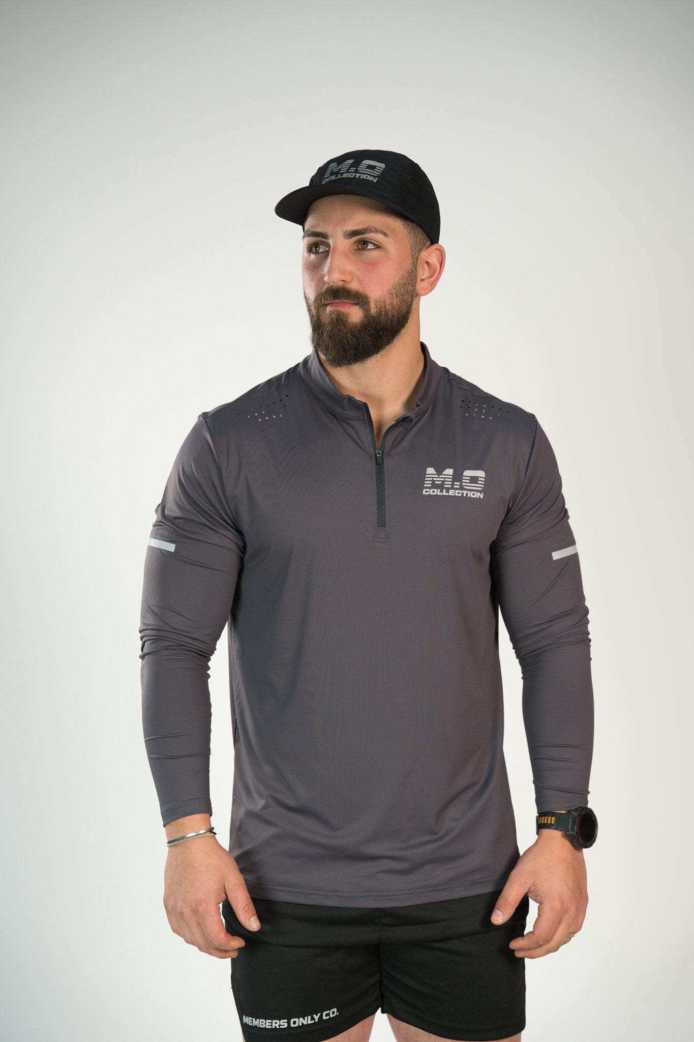 reflective motion core 1/4 zip long sleeve (fitted)
