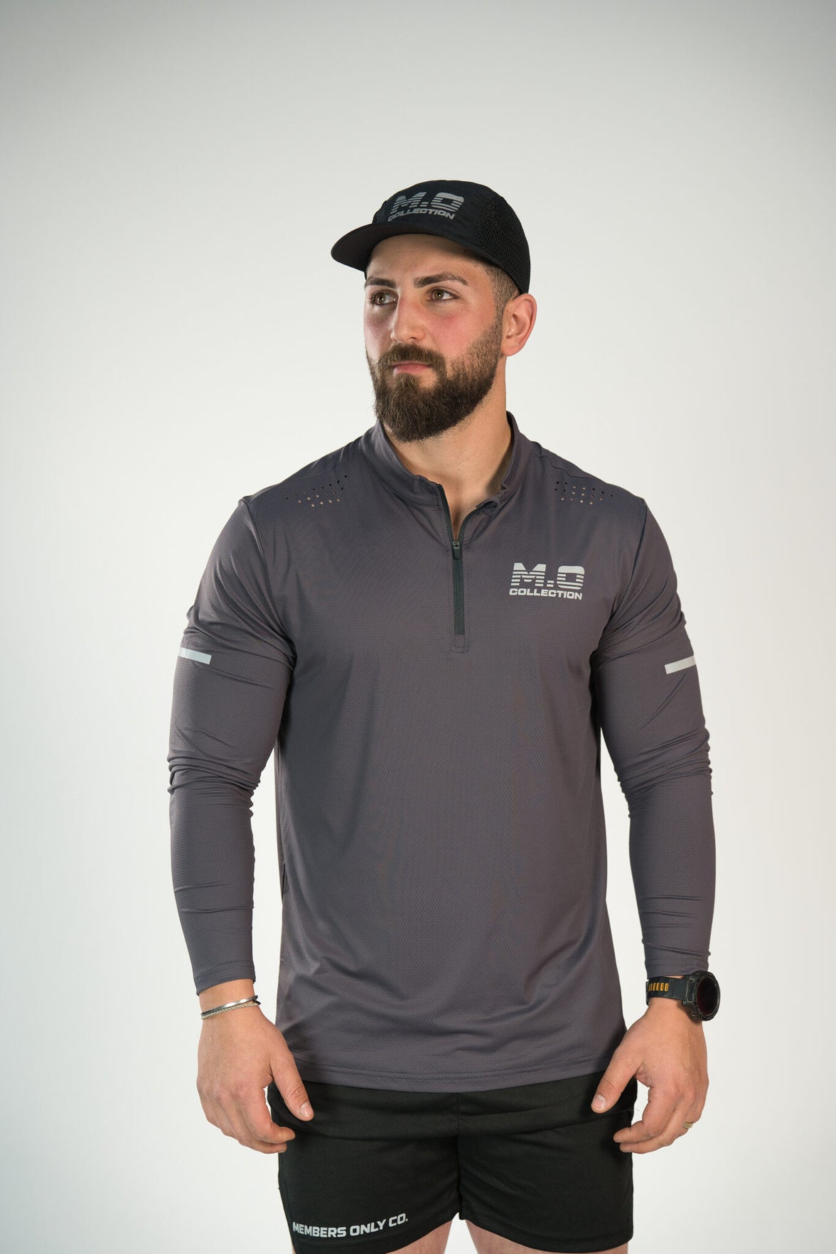 reflective motion core 1/4 zip long sleeve (fitted)