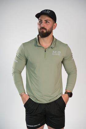 reflective motion core 1/4 zip long sleeve (fitted)