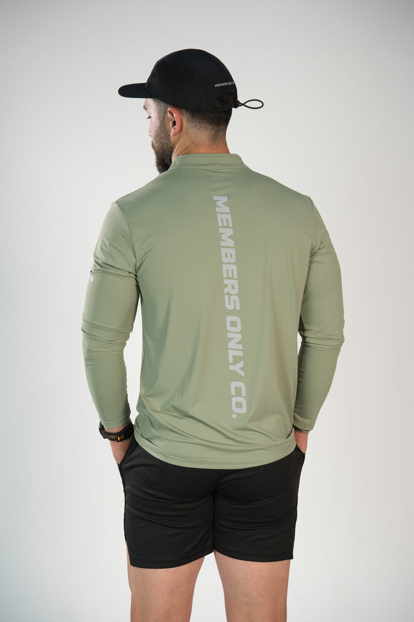 reflective motion core 1/4 zip long sleeve (fitted)
