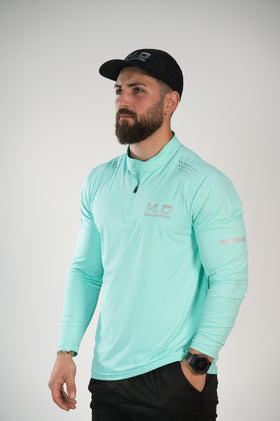 reflective motion core 1/4 zip long sleeve (fitted)