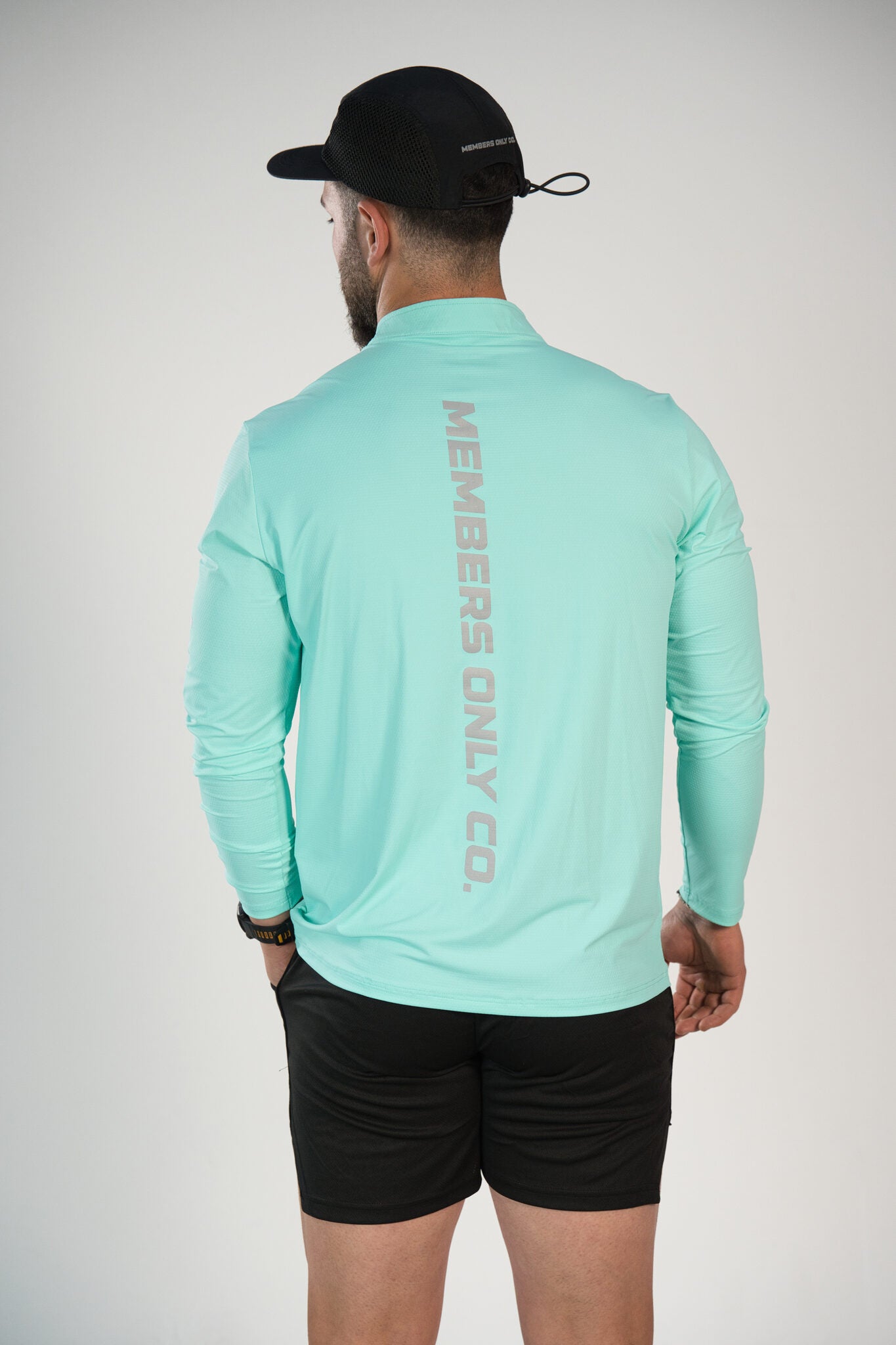 reflective motion core 1/4 zip long sleeve (fitted)