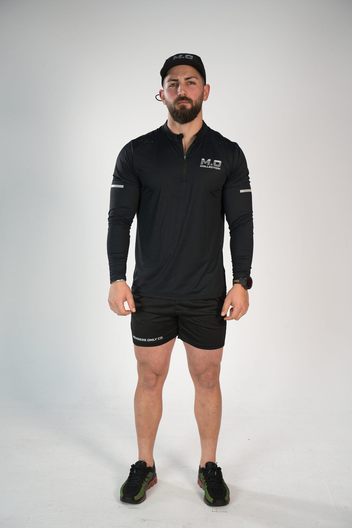 reflective motion core 1/4 zip long sleeve (fitted)