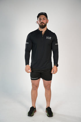 reflective motion core 1/4 zip long sleeve (fitted)