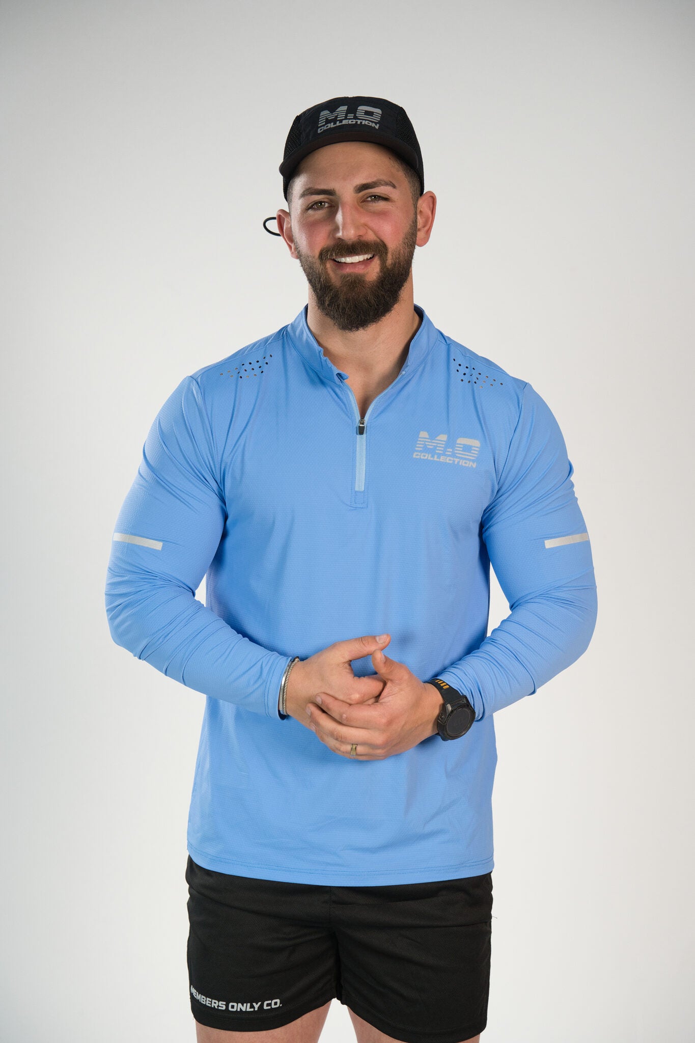 reflective motion core 1/4 zip long sleeve (fitted)