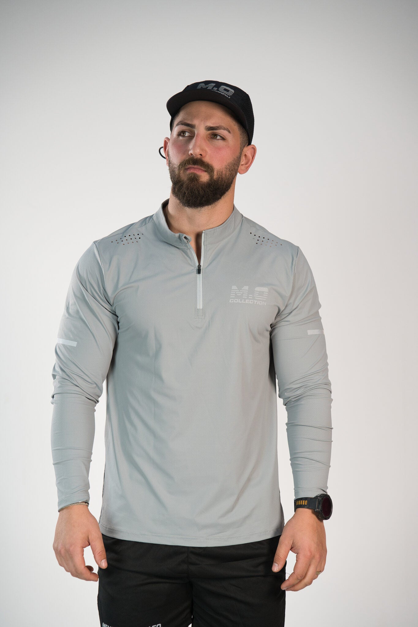 reflective motion core 1/4 zip long sleeve (fitted)