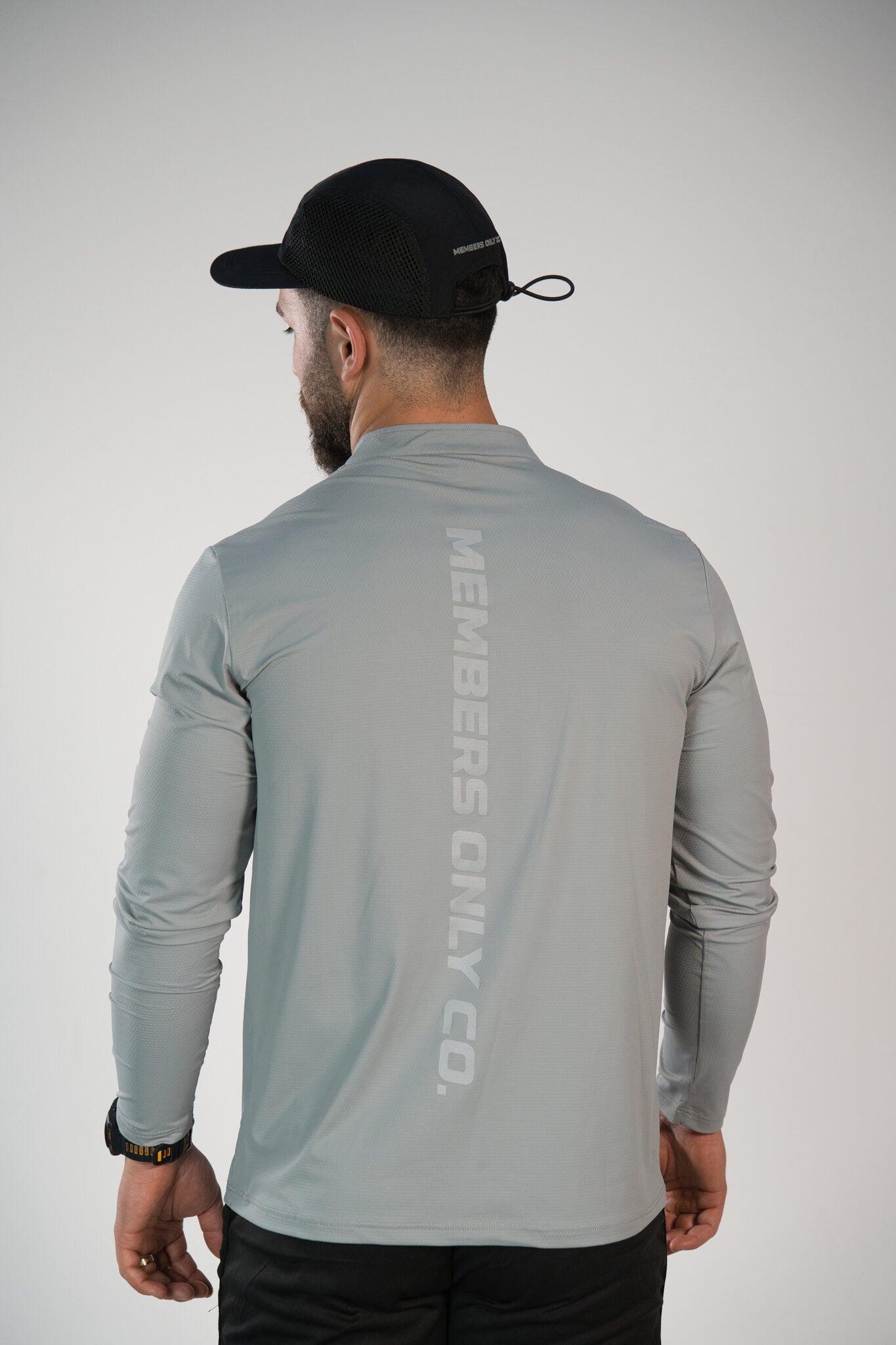 reflective motion core 1/4 zip long sleeve (fitted)