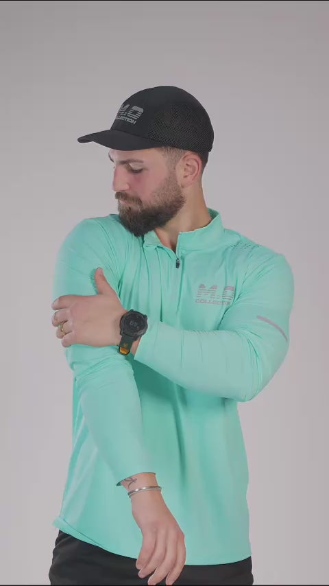 reflective motion core 1/4 zip long sleeve (fitted)